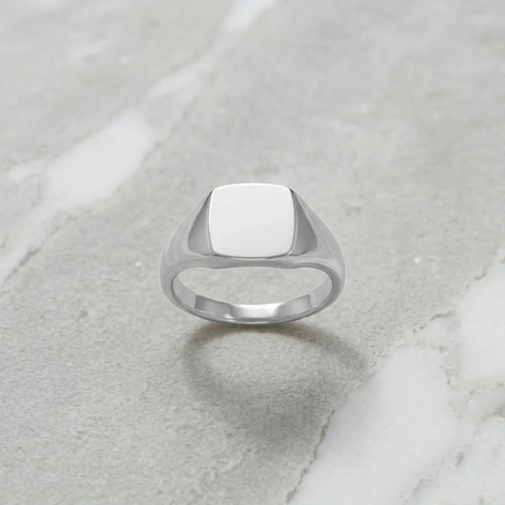 Personalized Engraved Square Signet Ring