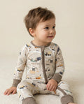 Diggers Route Map Bamboo Convertible Zippered Romper