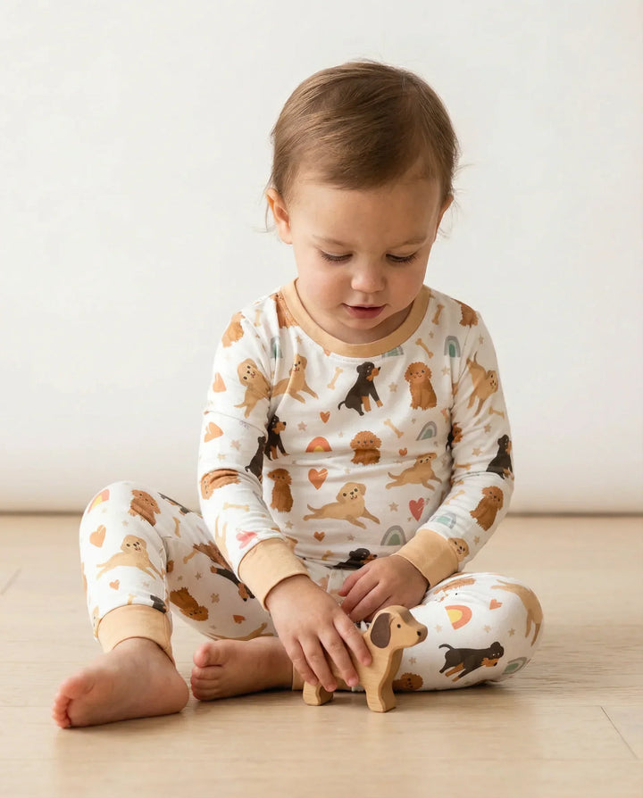 Brown Dogs Bamboo Two Piece Pajama Set