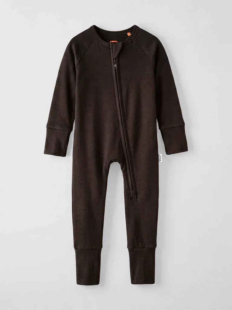 Espresso Bamboo Convertible Zippered Romper