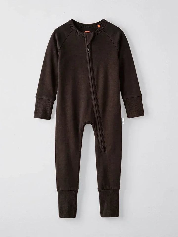 Espresso Bamboo Convertible Zippered Romper