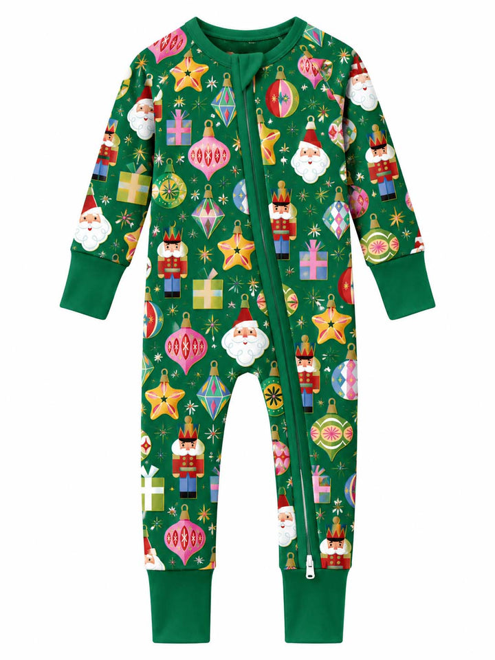 Retro Christmas Ornaments Bamboo Convertible Zippy