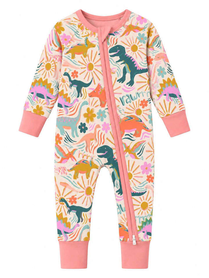 Retro Dinosaur Garden Bamboo Convertible Zippy