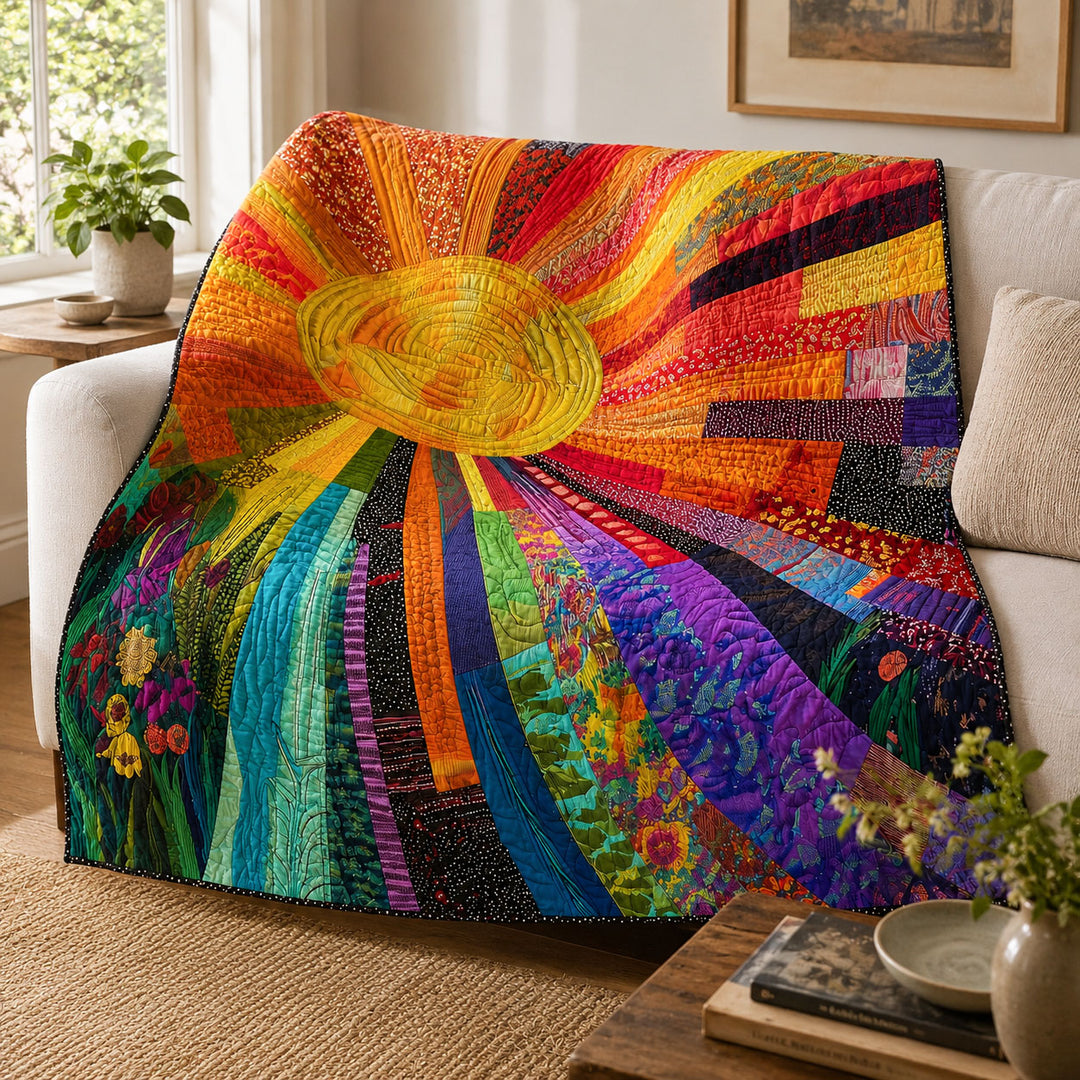 Rising Sun Bamboo Quilt Blanket