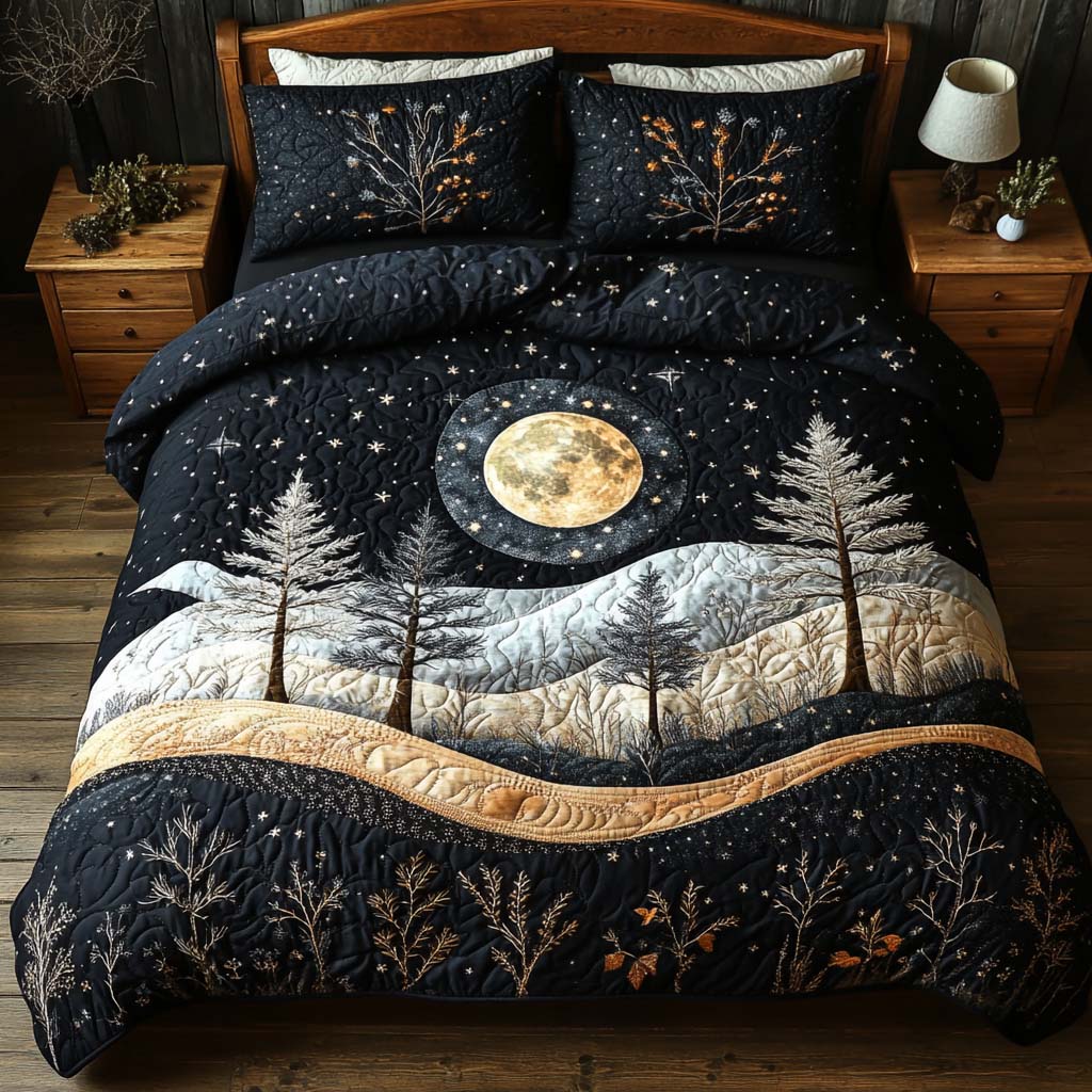 Rustic Woodland Charm Bamboo Quilt Bedding Set