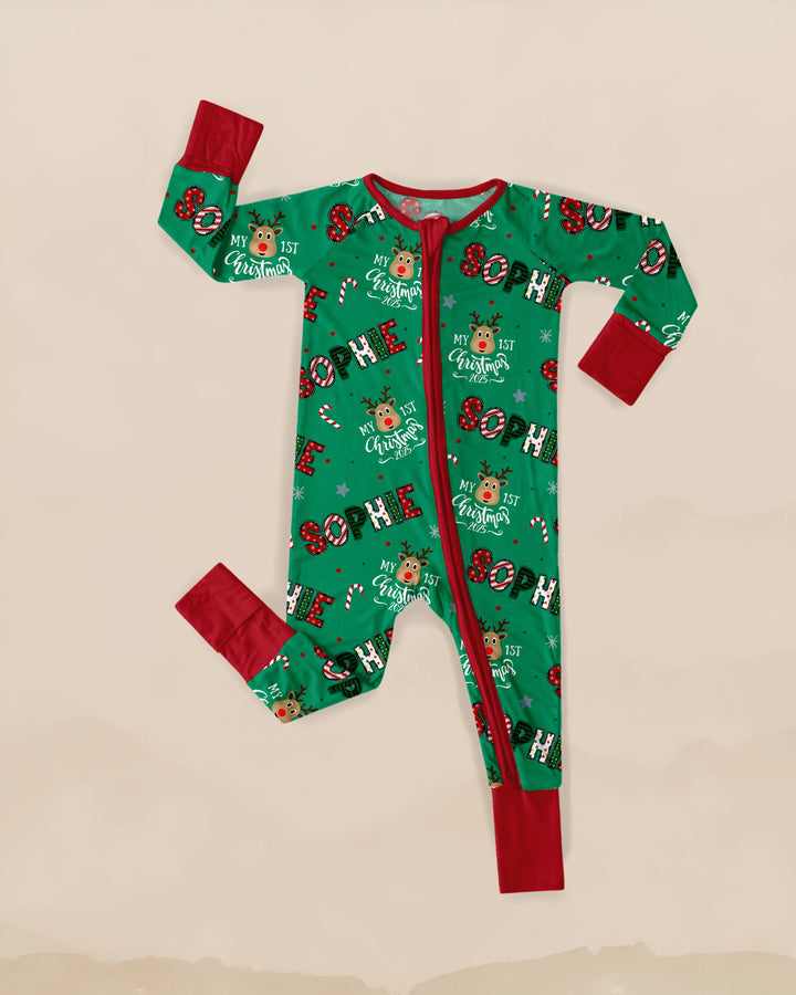 Custom Name "My First Christmas" Convertible Zippy