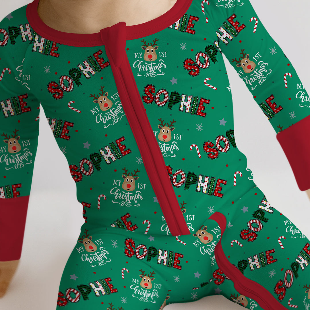 Custom Name "My First Christmas" Convertible Zippy