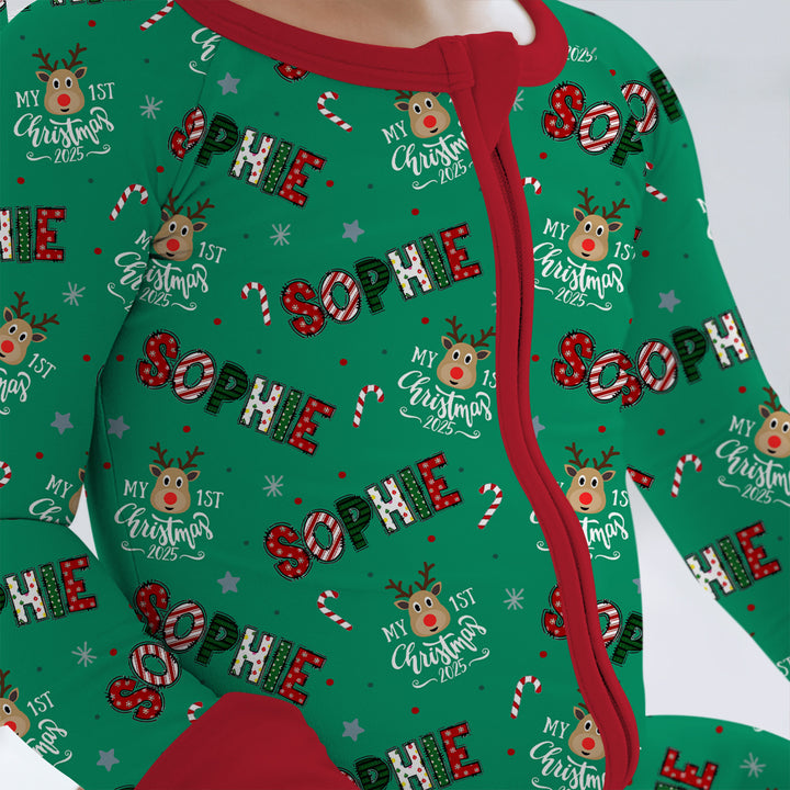 Custom Name "My First Christmas" Convertible Zippy