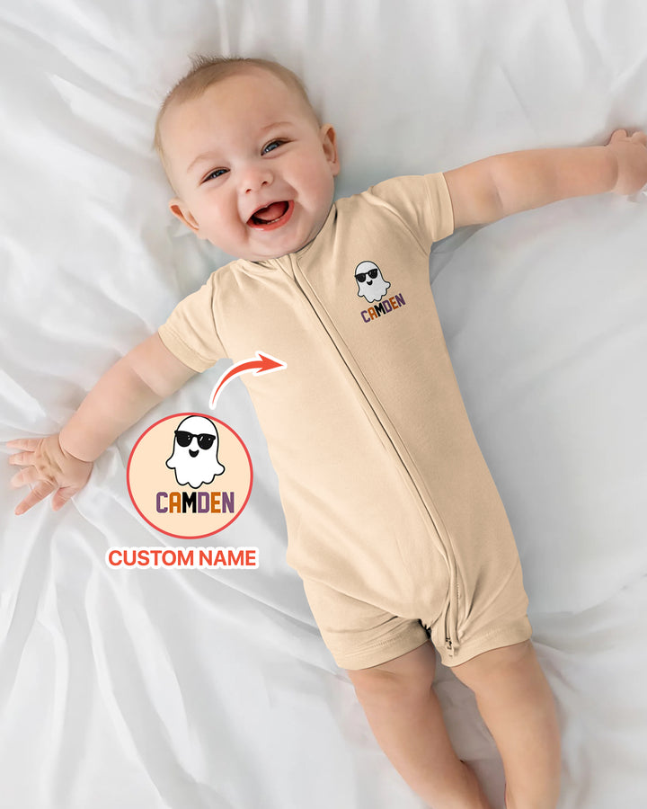 Custom Name Halloween One Spooky Dude Bamboo Shorty Zippy