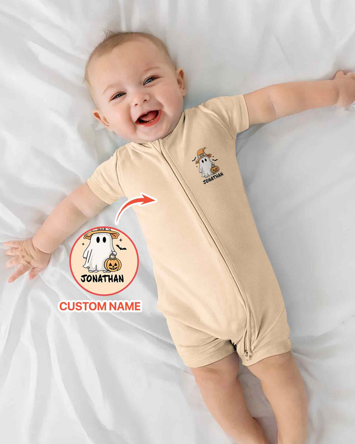 Personalized One Spooky Dude First Halloween Bamboo Shorty Zippy