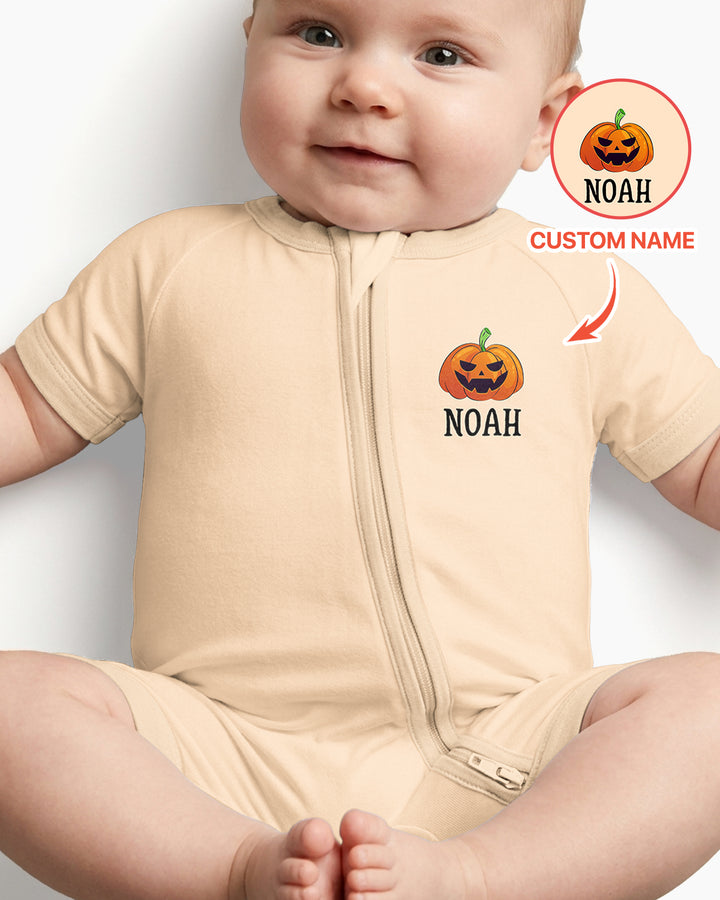Personalized Spooky One First Birthday Halloween Bamboo Shorty Zippy
