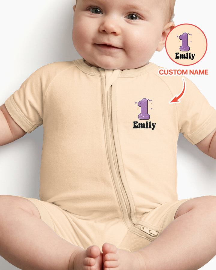 Personalized Spooky One Coquette Halloween Birthday Bamboo Shorty Zippy