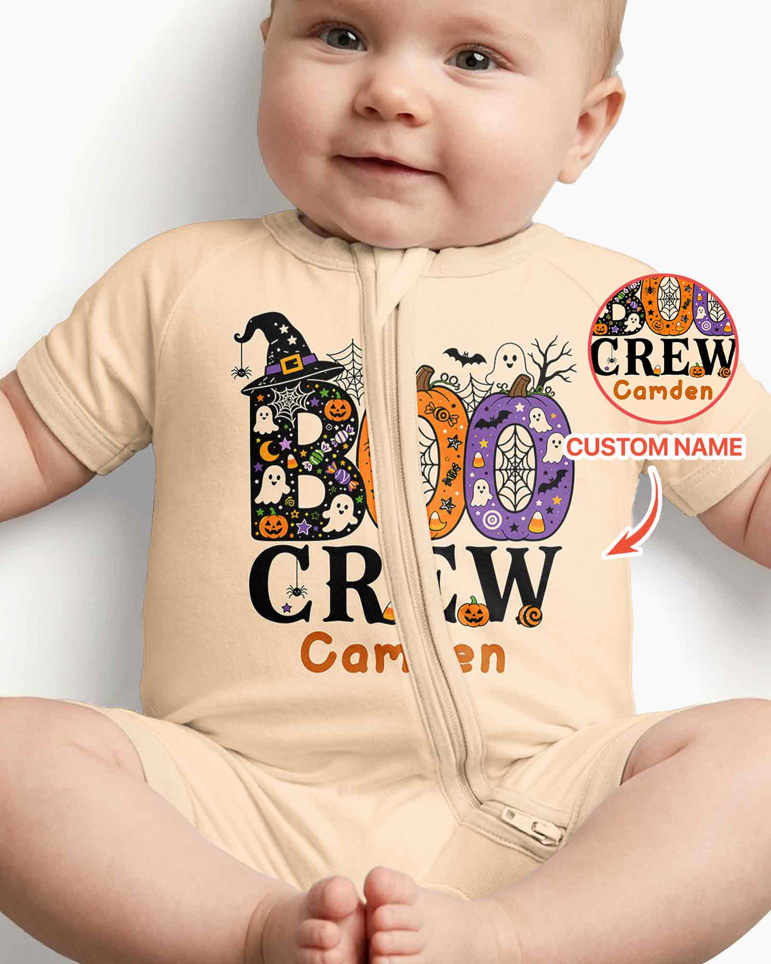Personalized Boo Crew Bamboo Shorty Zippy