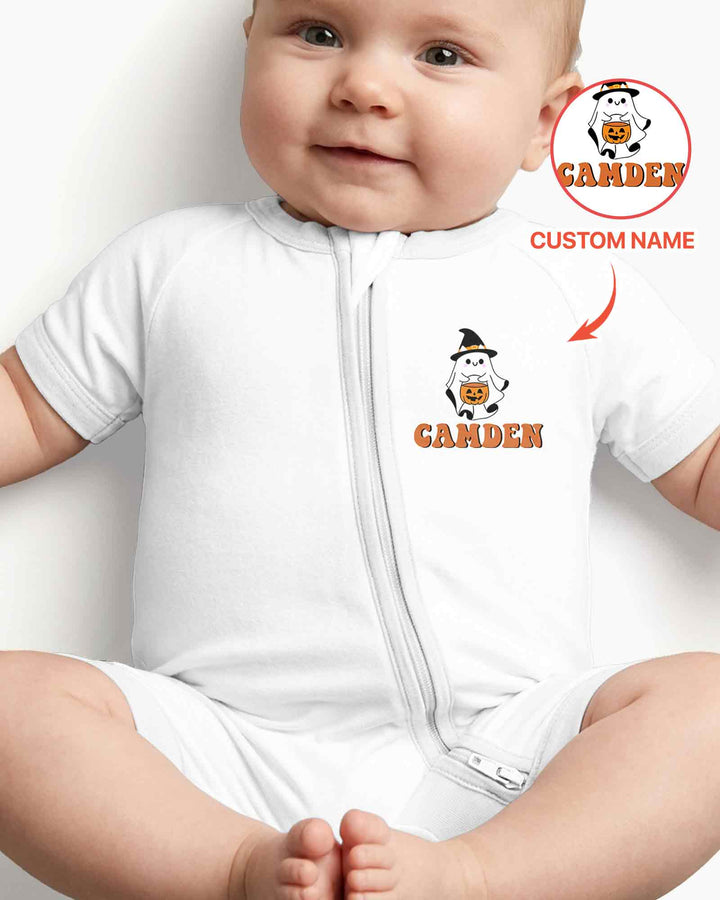 Personalized One Spooky Dude Halloween Birthday Bamboo Shorty Zippy