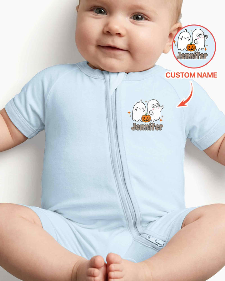 Personalized Spooky One Birthday 1st Birthday Halloween Bamboo Shorty Zippy