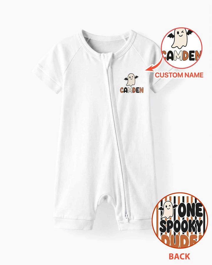 Personalized One Spooky Dude Bamboo Shorty Zippy