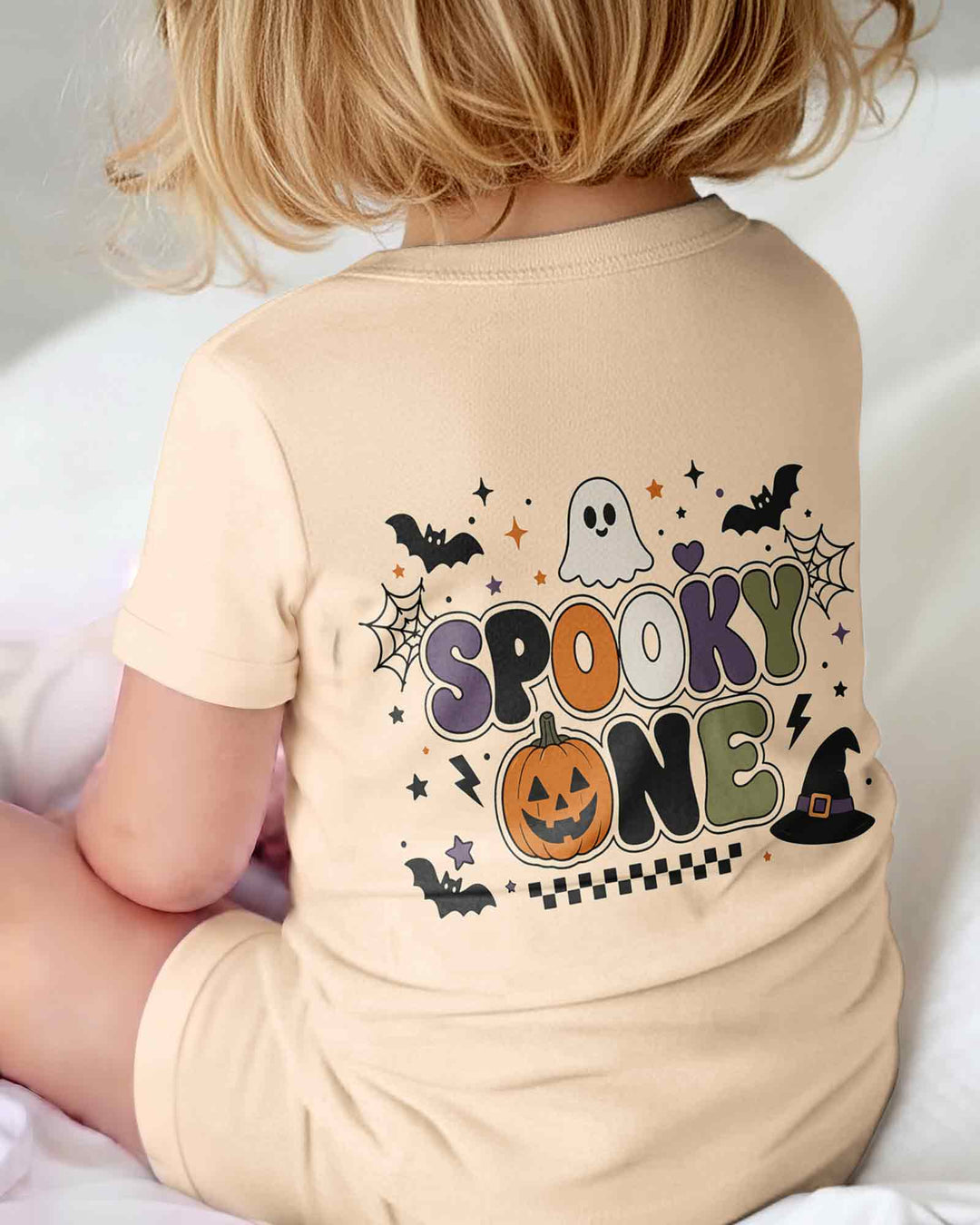 Personalized Spooky One Halloween Baby Bamboo Shorty Zippy