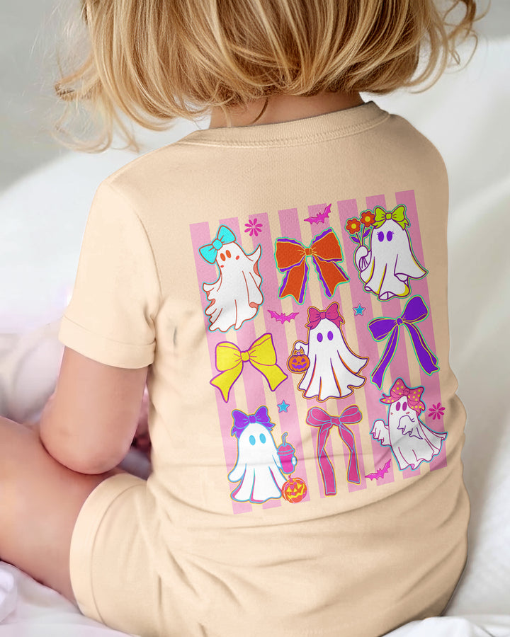 Personalized Coquette Ghost Halloween Bamboo Shorty Zippy