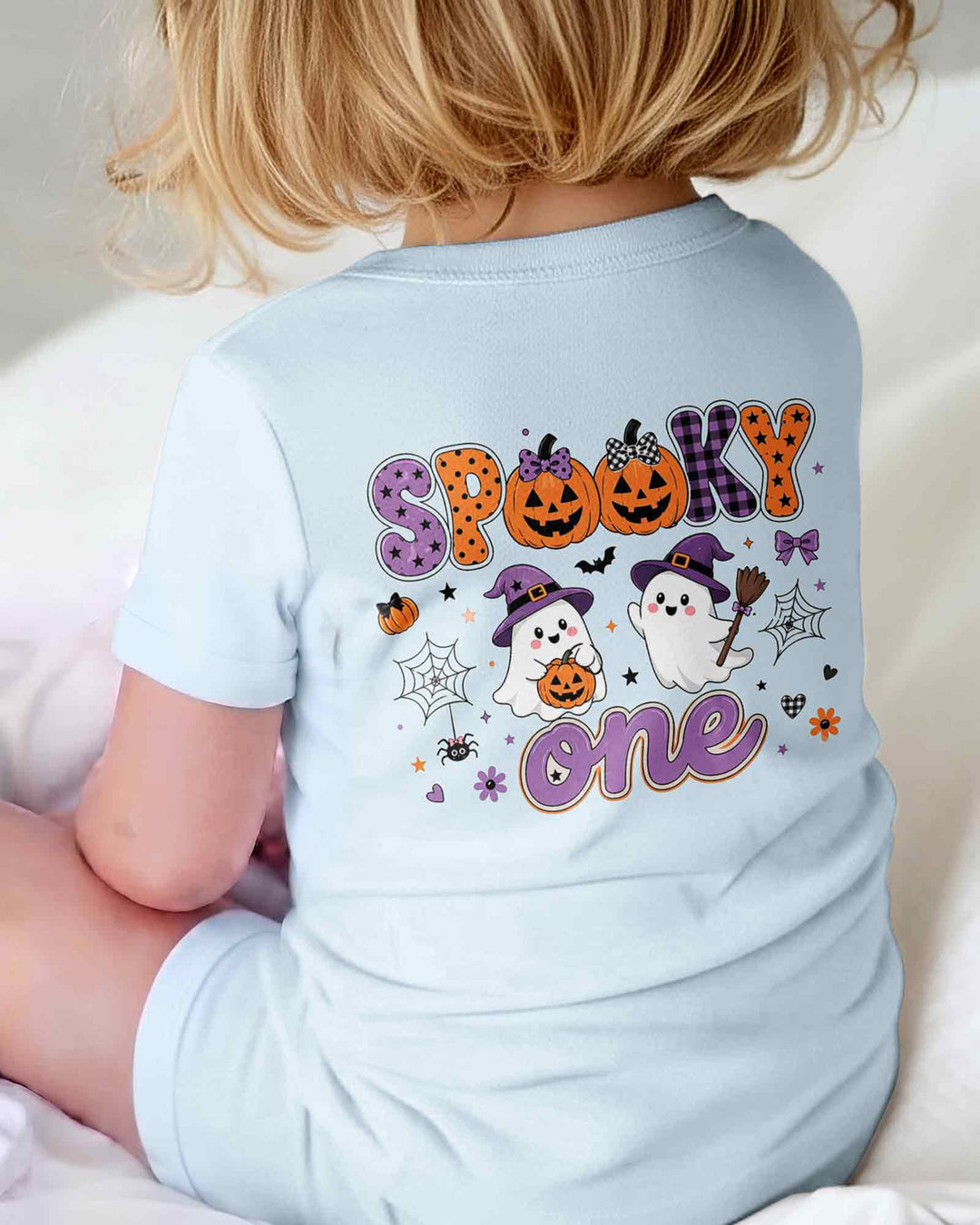 Personalized Spooky One Baby Boo Halloween First Birthday Bamboo Shorty Zippy
