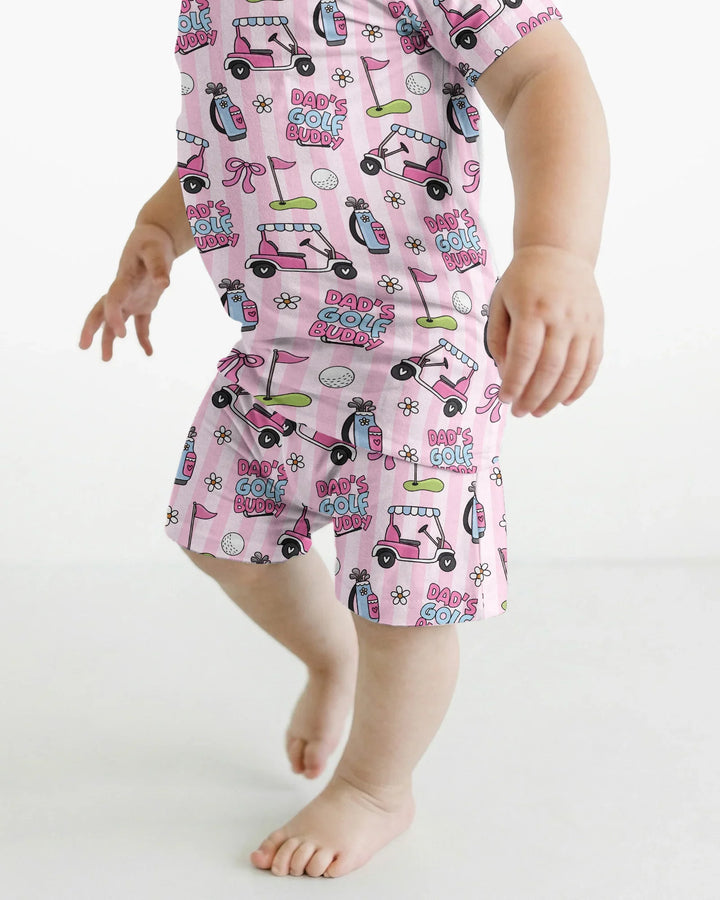 Dad's Golf Buddy Bamboo Two Piece Short Sleeve Shorts Pajama Set