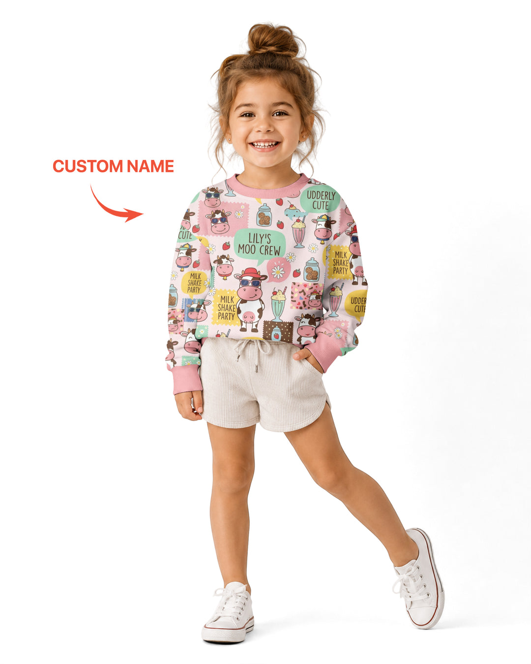 Custom Name The Milkshake Secret Society Bamboo Crewneck Sweatshirt