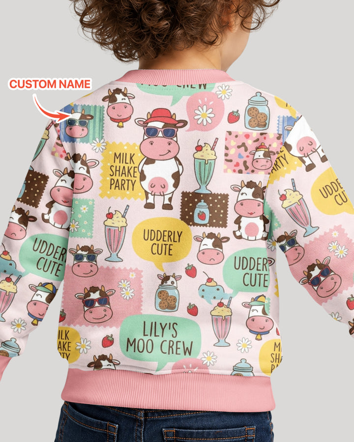 Custom Name The Milkshake Secret Society Bamboo Crewneck Sweatshirt