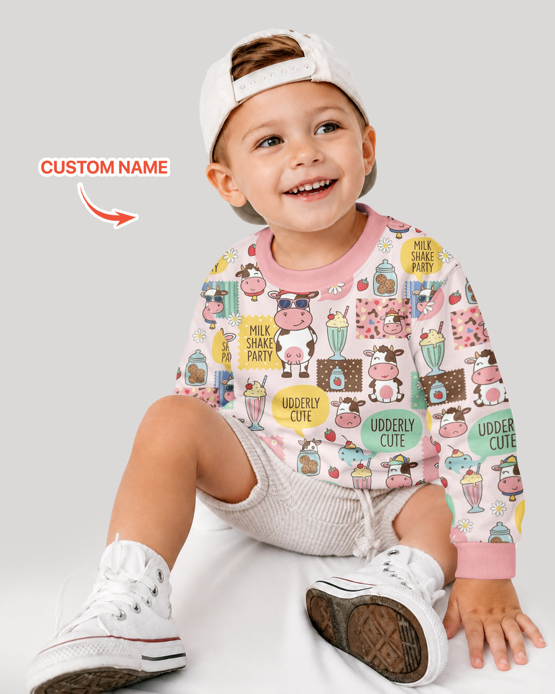 Custom Name The Milkshake Secret Society Bamboo Crewneck Sweatshirt