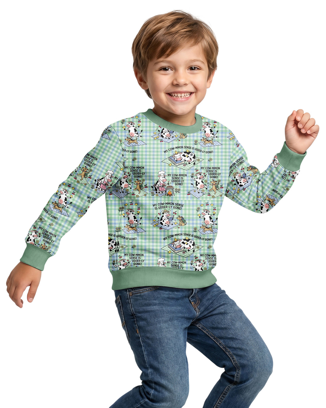 Common Sense Is Udderly Gone Bamboo Crewneck Sweatshirt