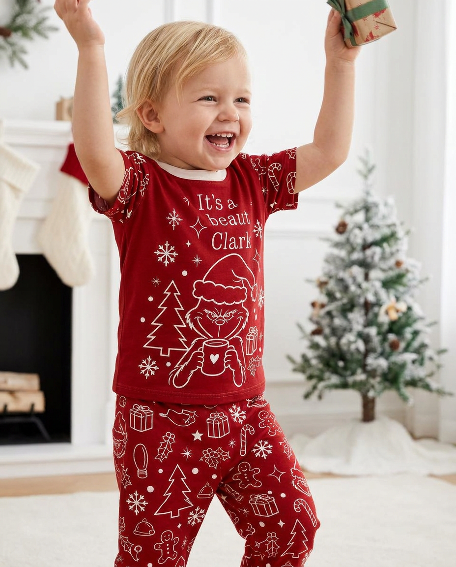 It's A Beaut Clark Bamboo Two Piece Short Sleeve Pajama Set