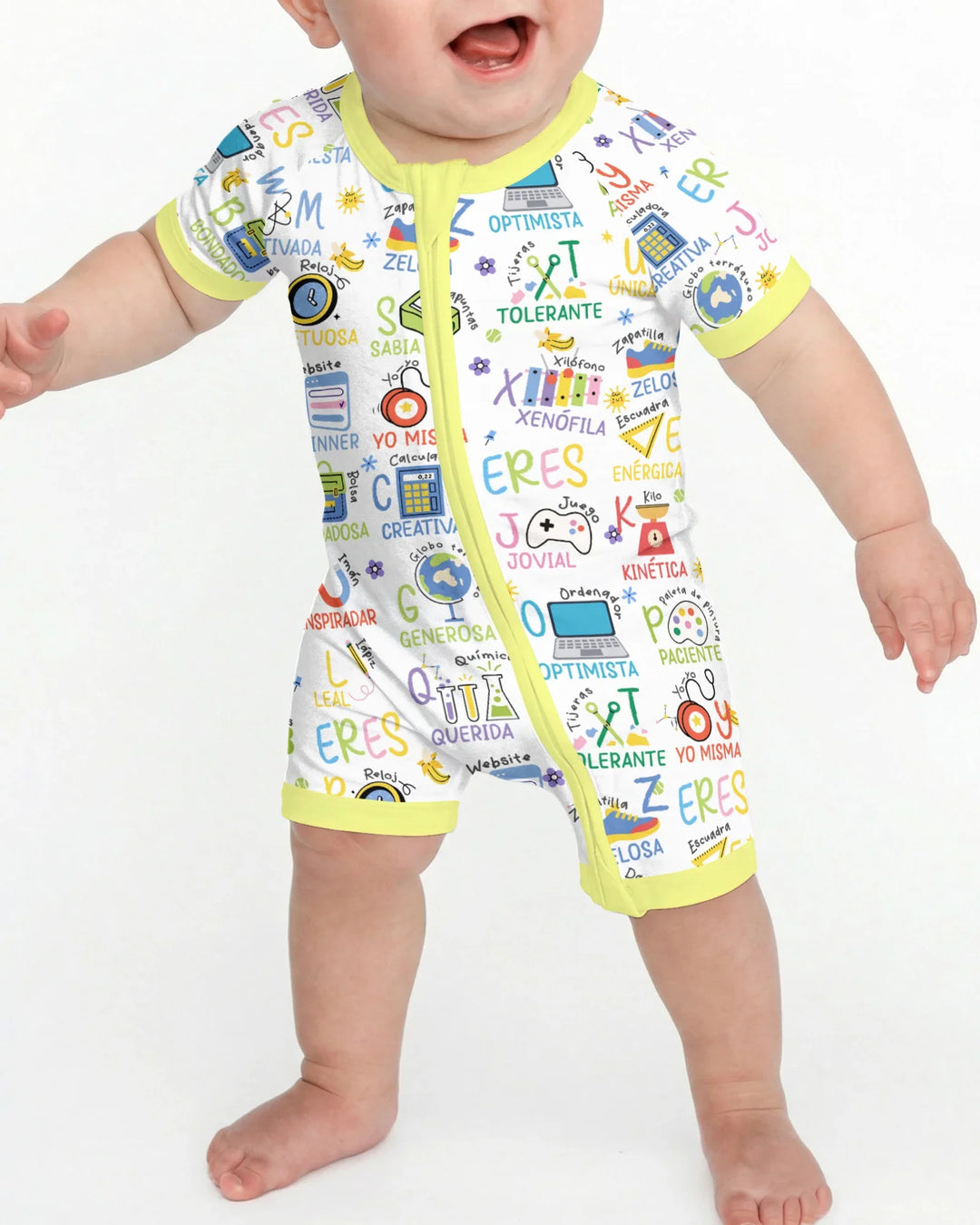 You Are Spanish Alphabet Version Bamboo Shorty Zippy
