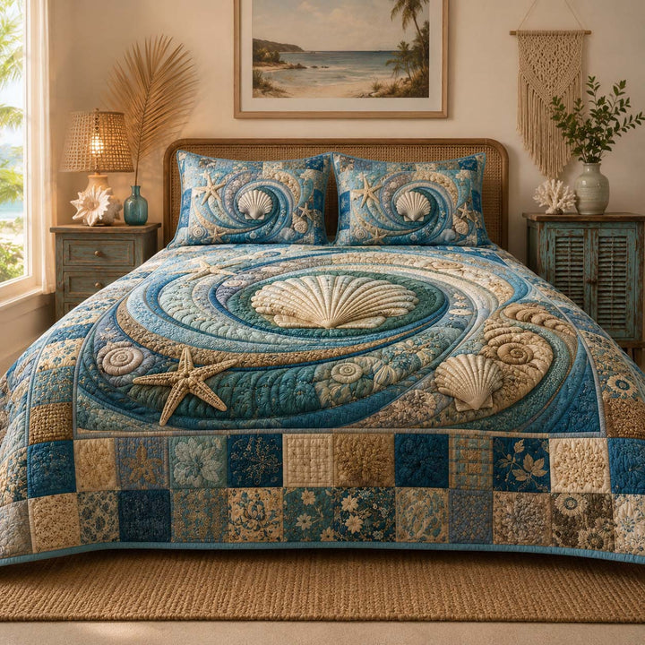 Sandy Shores Bamboo Quilt Bedding Set