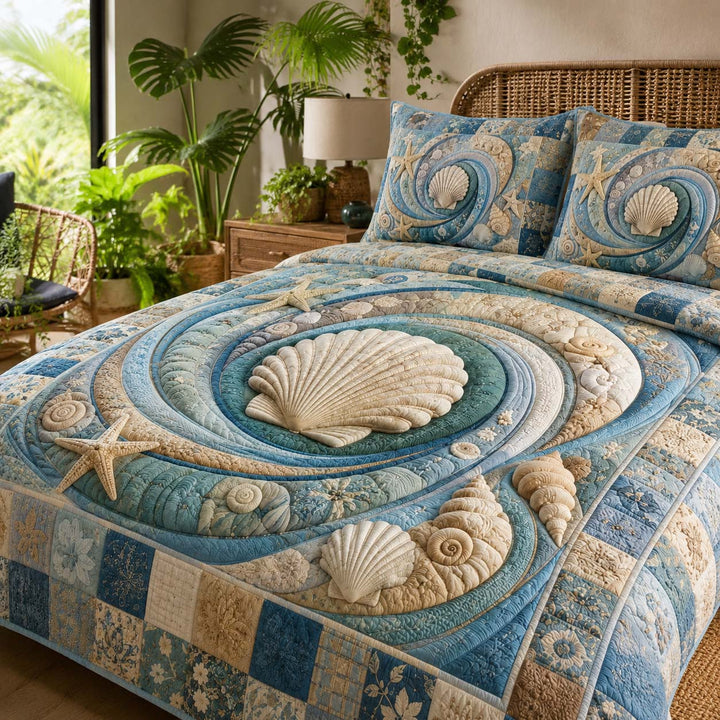 Sandy Shores Bamboo Quilt Bedding Set