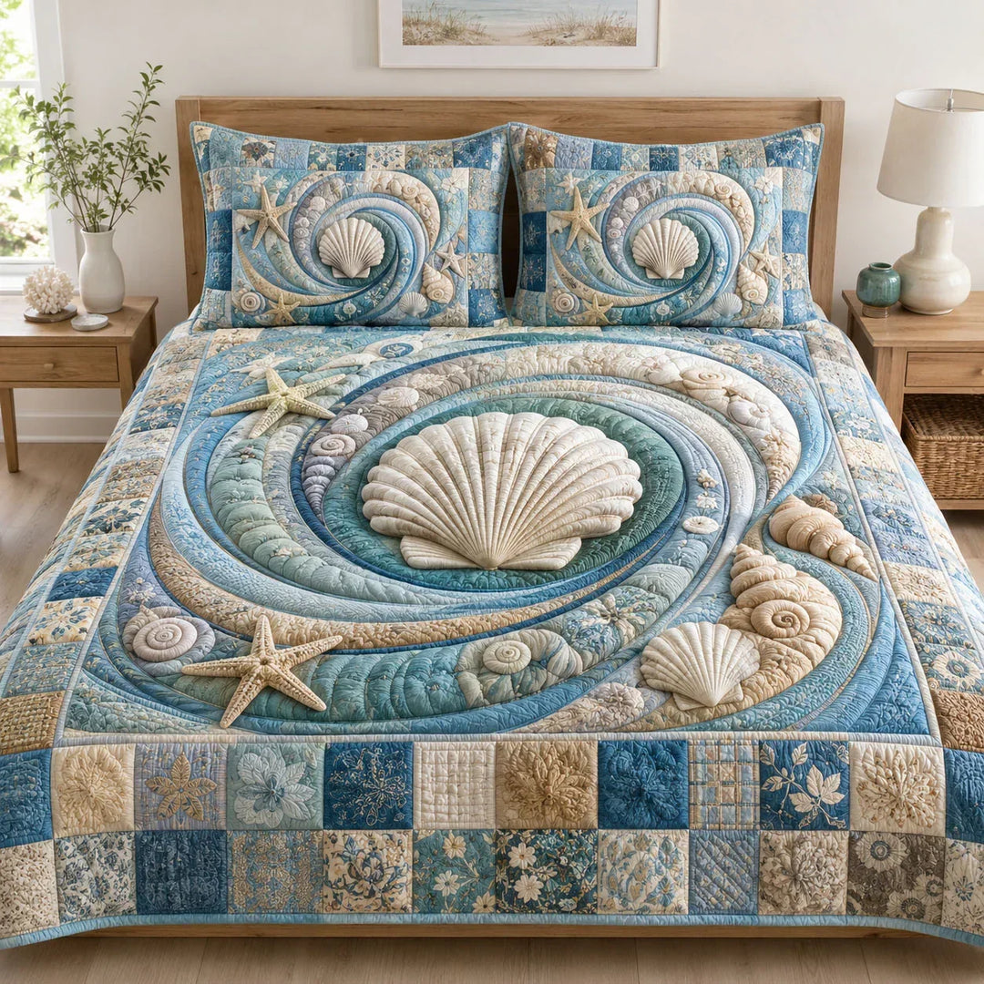 Sandy Shores Bamboo Quilt Bedding Set