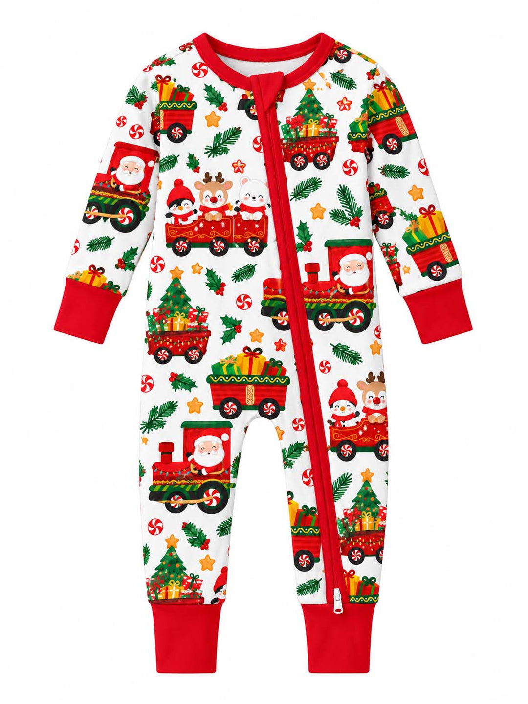 Santa Christmas Train Bamboo Convertible Zippy