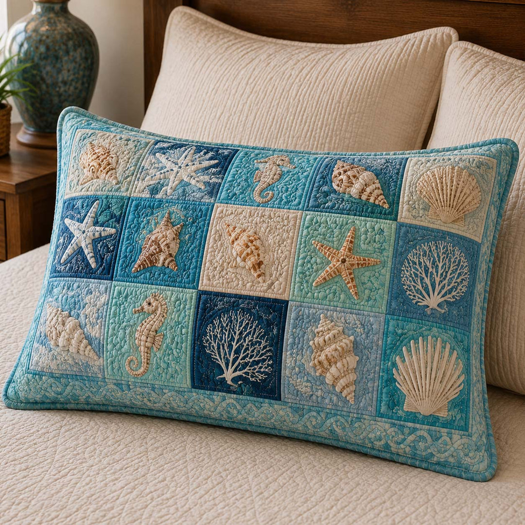 Sea Whisper Bamboo Quilt Pillow Case