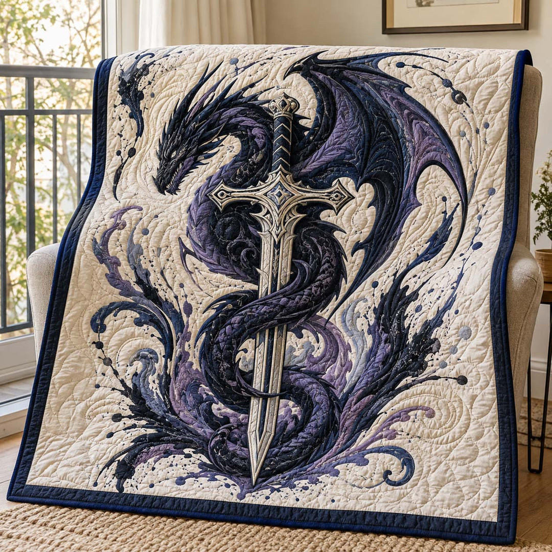 Shadow Dragon Gothic Sword Bamboo Quilt Blanket