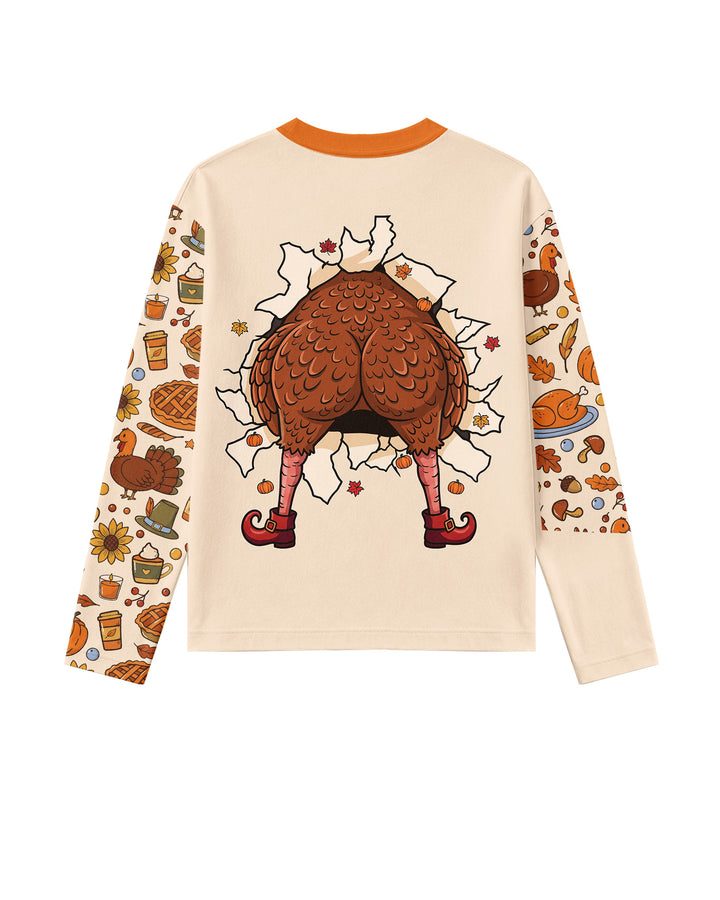 Funny Turkey on Thanksgiving Bamboo Men's Pajama Set