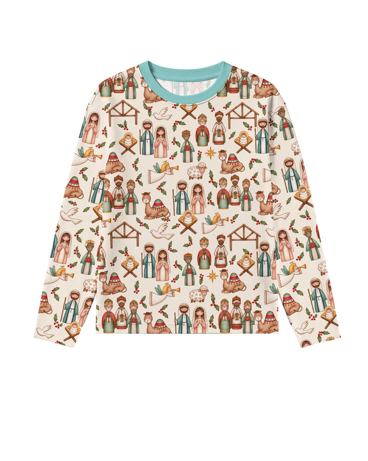 Holy Night Nativity Bamboo Men's Pajama Set