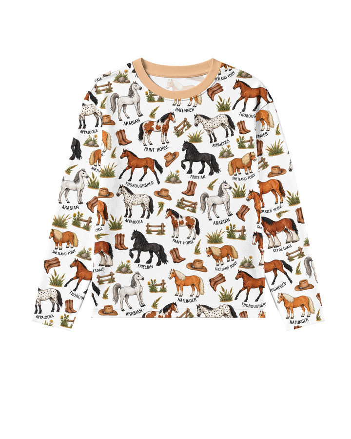 Types Of Horses Bamboo Men's Pajama Set