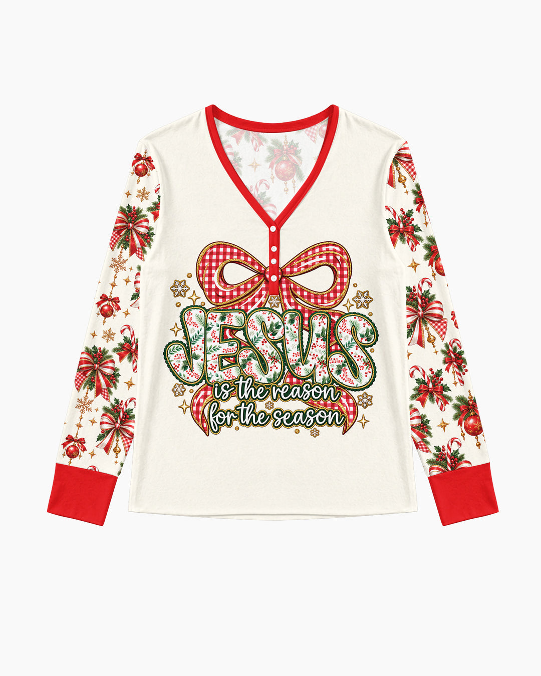 Coquette Floral Jesus Is The Reason Mommy And Me Matching Bamboo Women Pajama Set