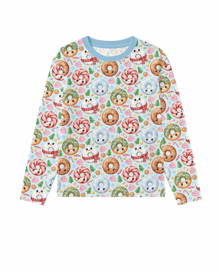 Kawaii Christmas Donuts Bamboo Men's Pajama Set