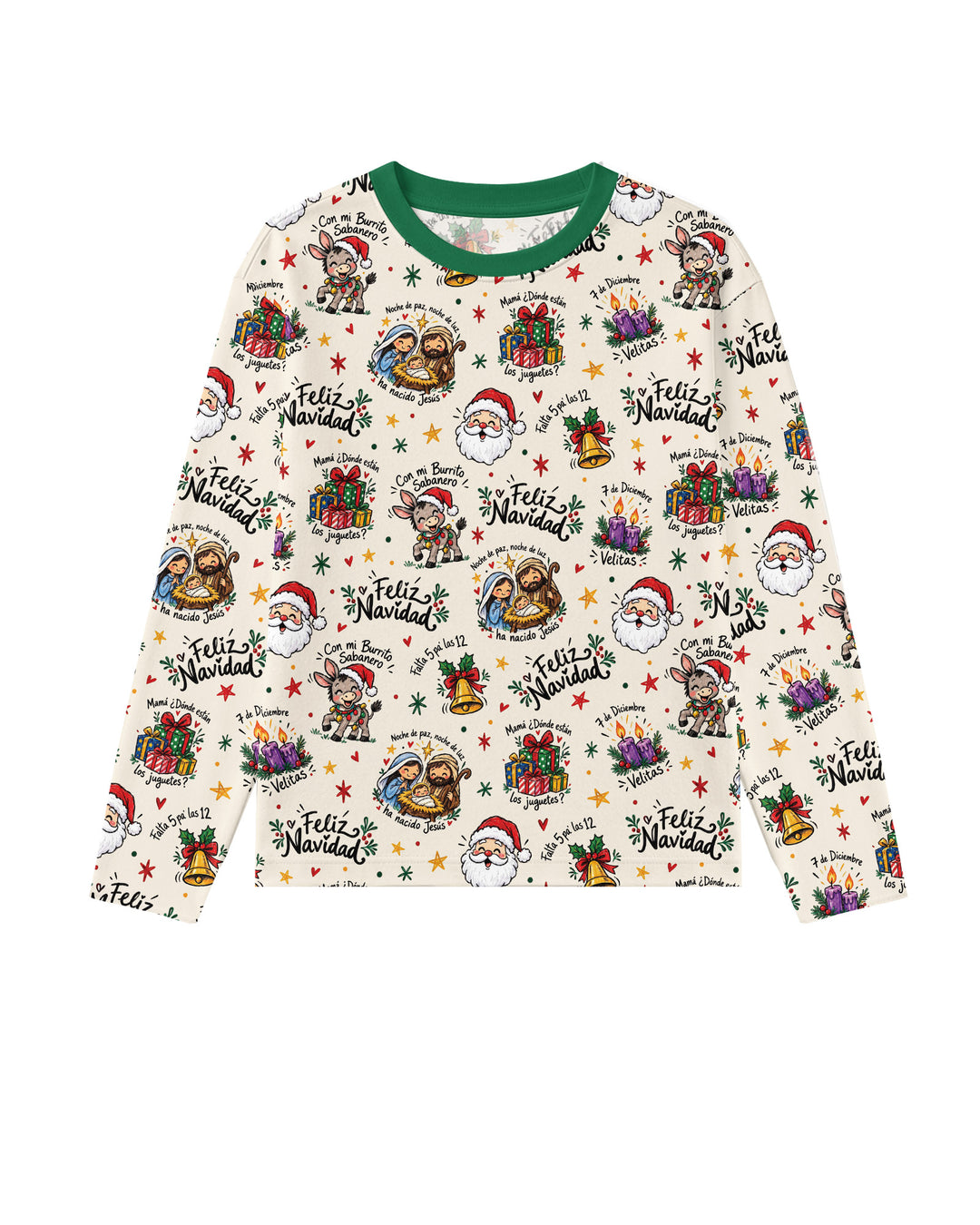 Whimsical Feliz Navidad Christmas Bamboo Men's Pajama Set