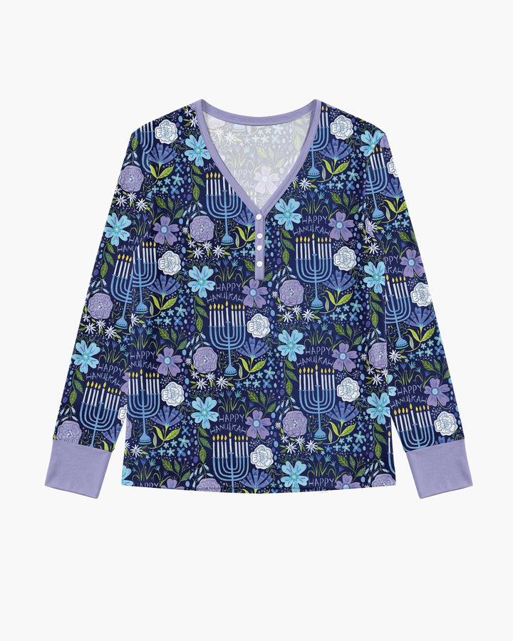 Hanukkah Me and Mom Matching Bamboo Women Pajama Set