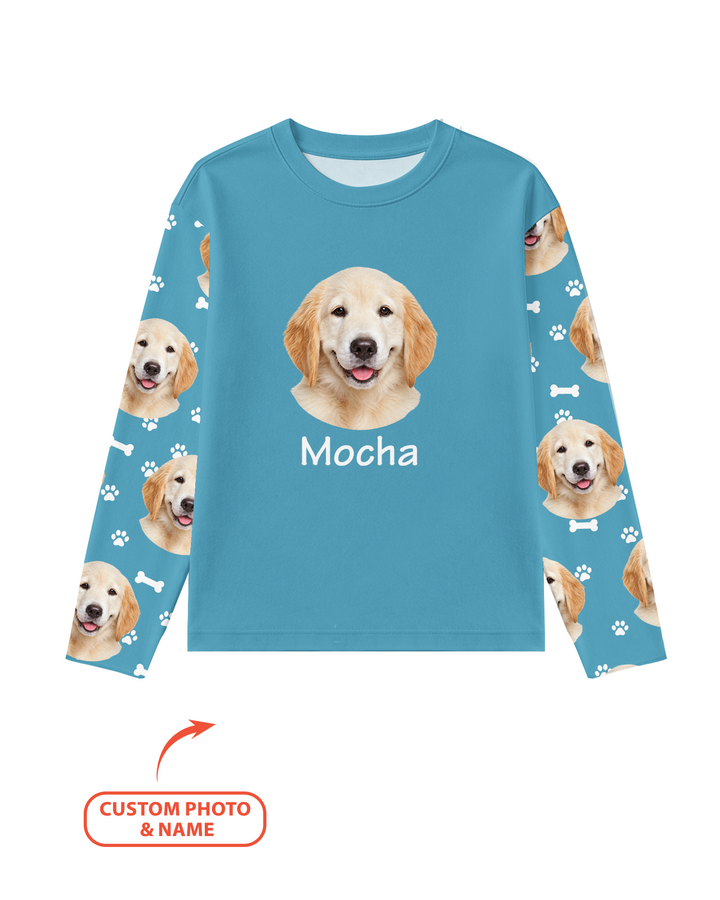 Custom Photo Pet Faces Pajamas Bamboo Men's Pajama Set