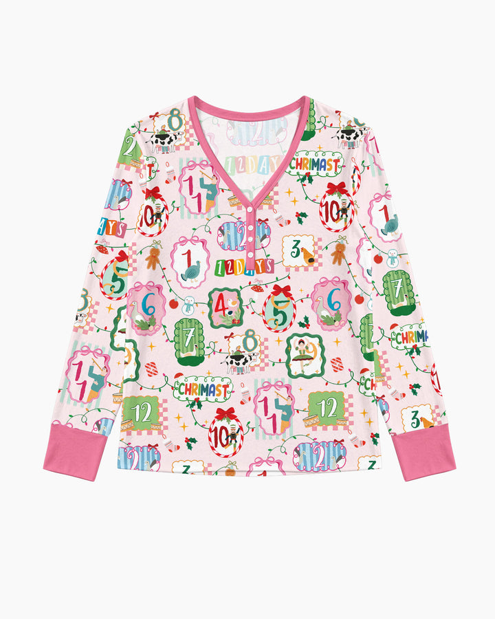 12 Christmas Prayers Bamboo Women Pajama Set