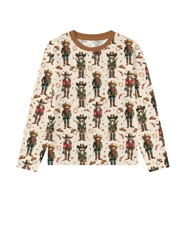 Western Christmas Cowboy Nutcracker Bamboo Men's Pajama Set