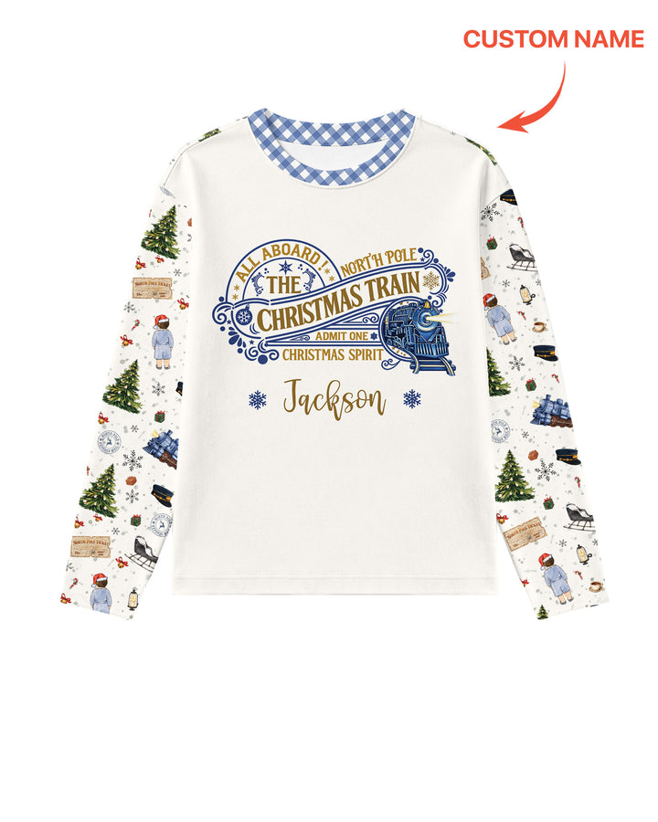 Custom Name North Pole Adventure Bamboo Men's Pajama Set