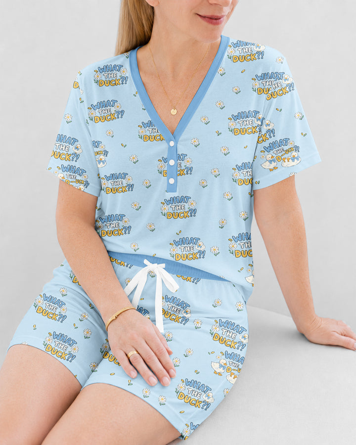 What The Duck?! Bamboo Women Short Sleeve Short Pajama Set