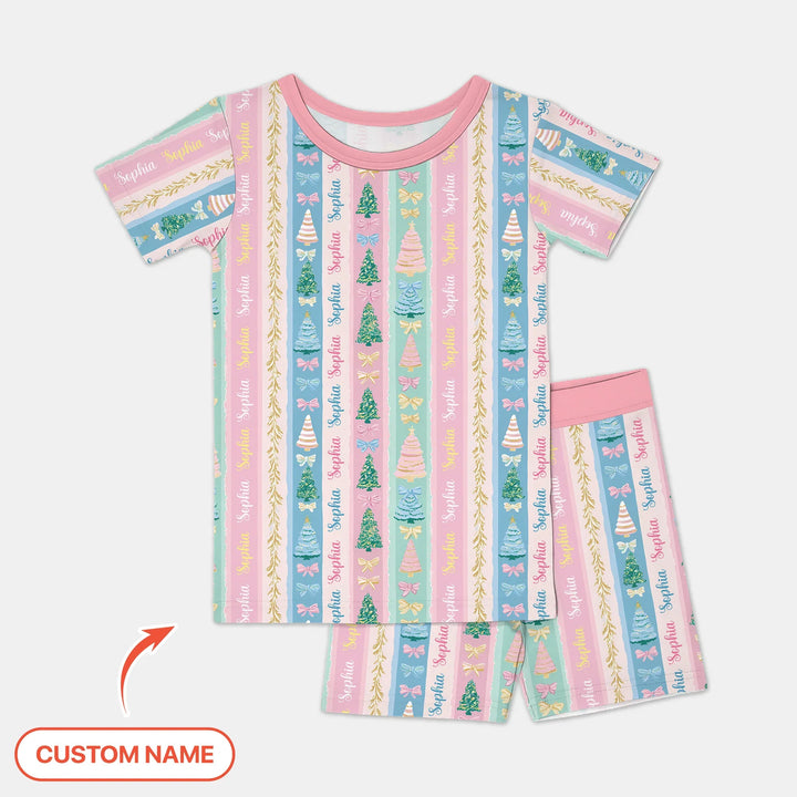 Zweiteiliges Pyjama-Set mit kurzen Ärmeln und Shorts im Sommer-Design