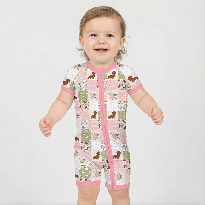 Floral Dachshund Grace Shorty Zippy